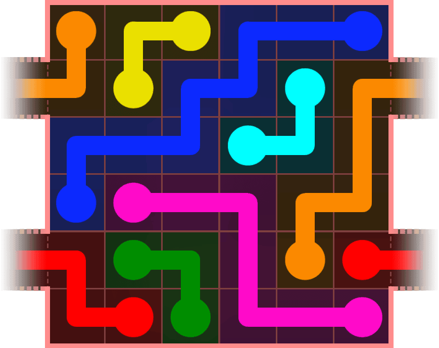 Flow Free Warps 492 Solution