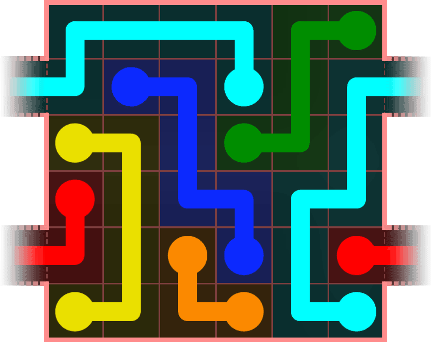 Flow Free Warps 518 Solution