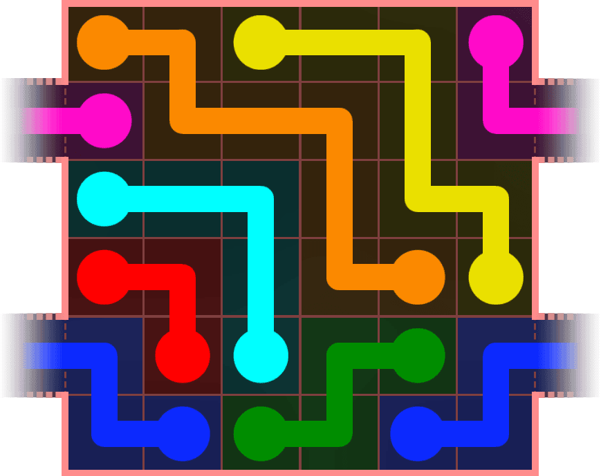 Flow Free Warps 523 Solution