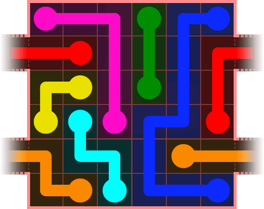 Flow Free Warps 542 Solution