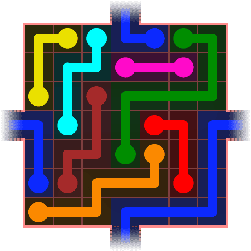 Flow Free Warps 621 Solution