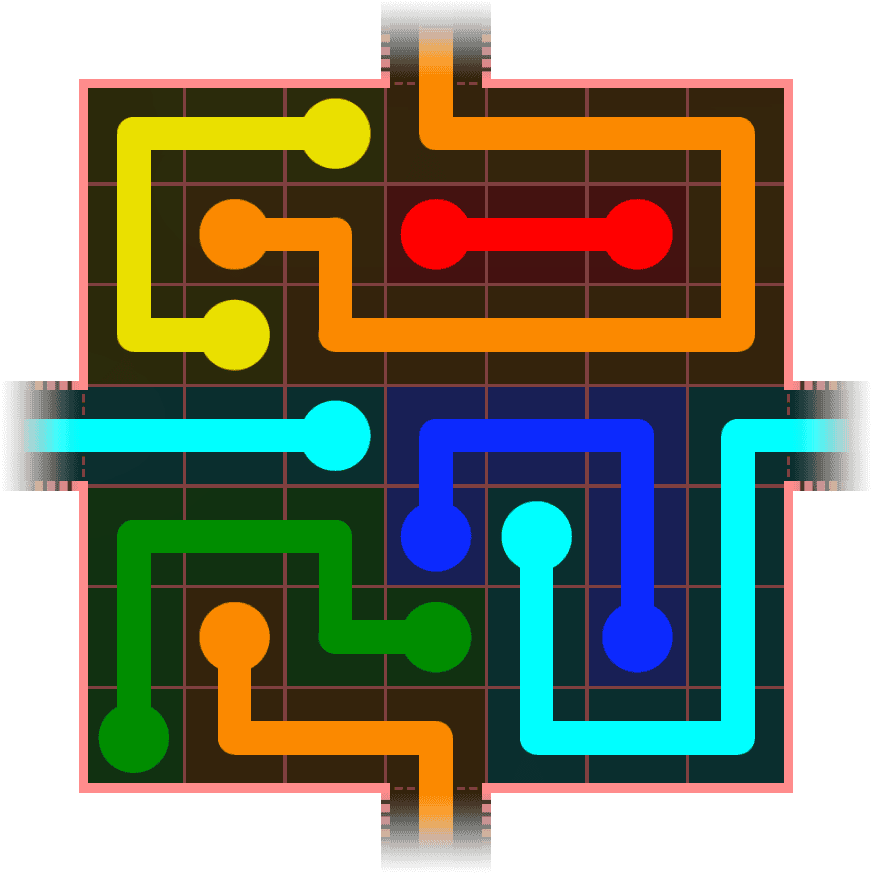 Flow Free Warps 627 Solution