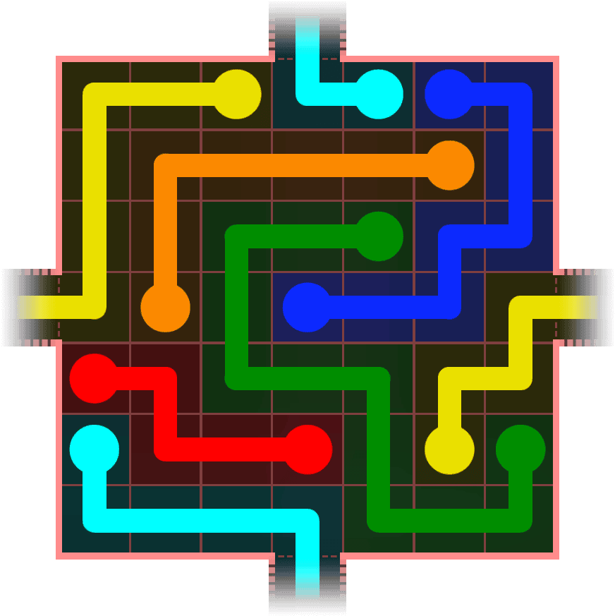 Flow Free Warps 607 Solution