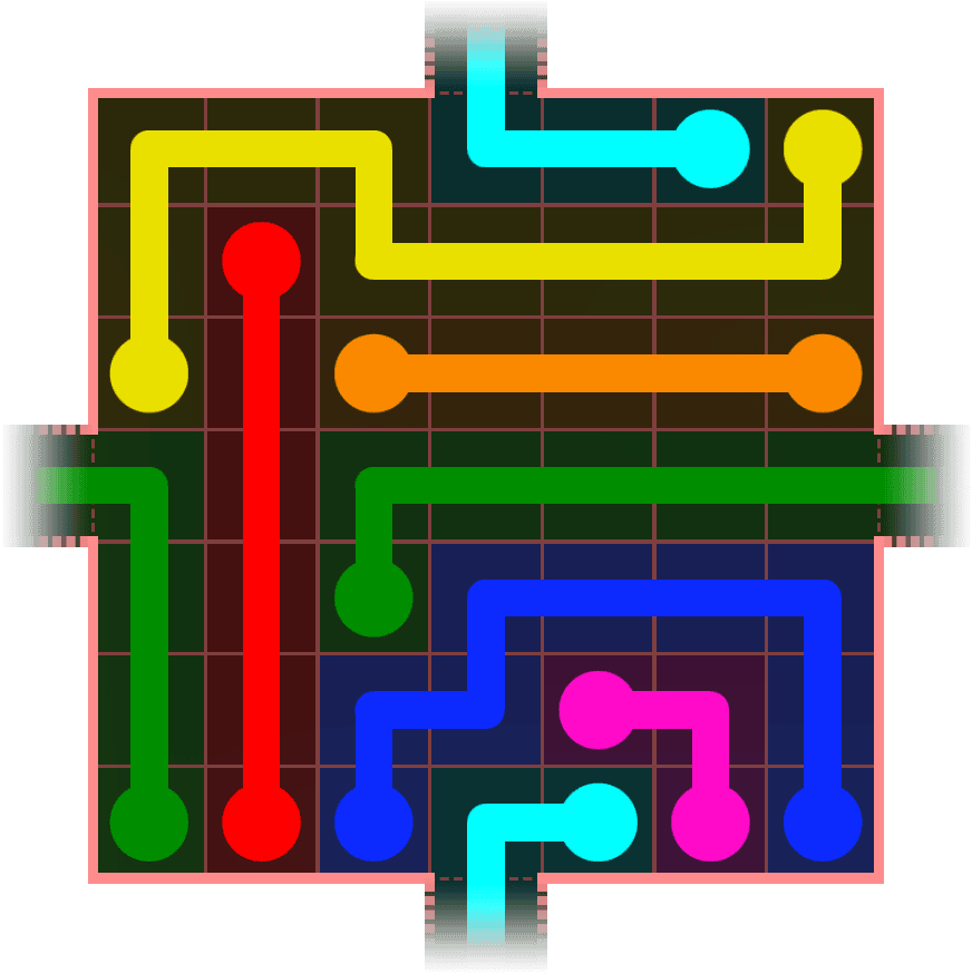 Flow Free Warps 608 Solution