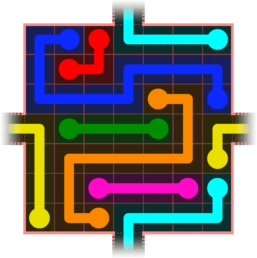 Flow Free Warps 743 Solution