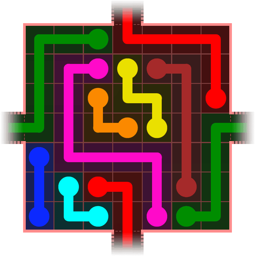 Flow Free Warps 672 Solution