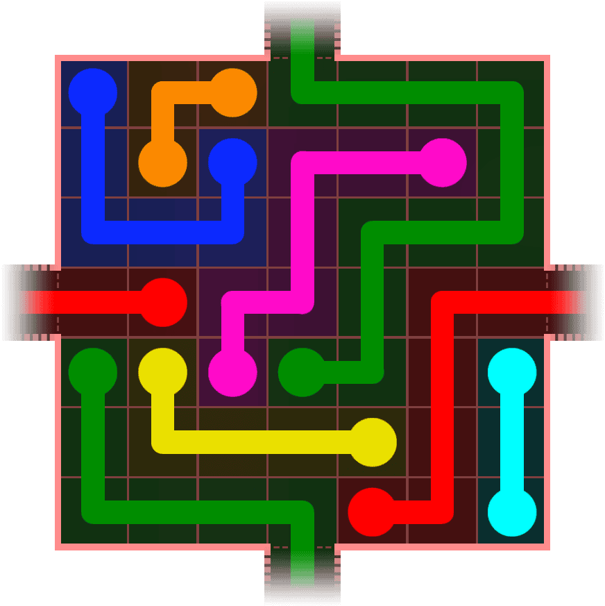 Flow Free Warps 673 Solution