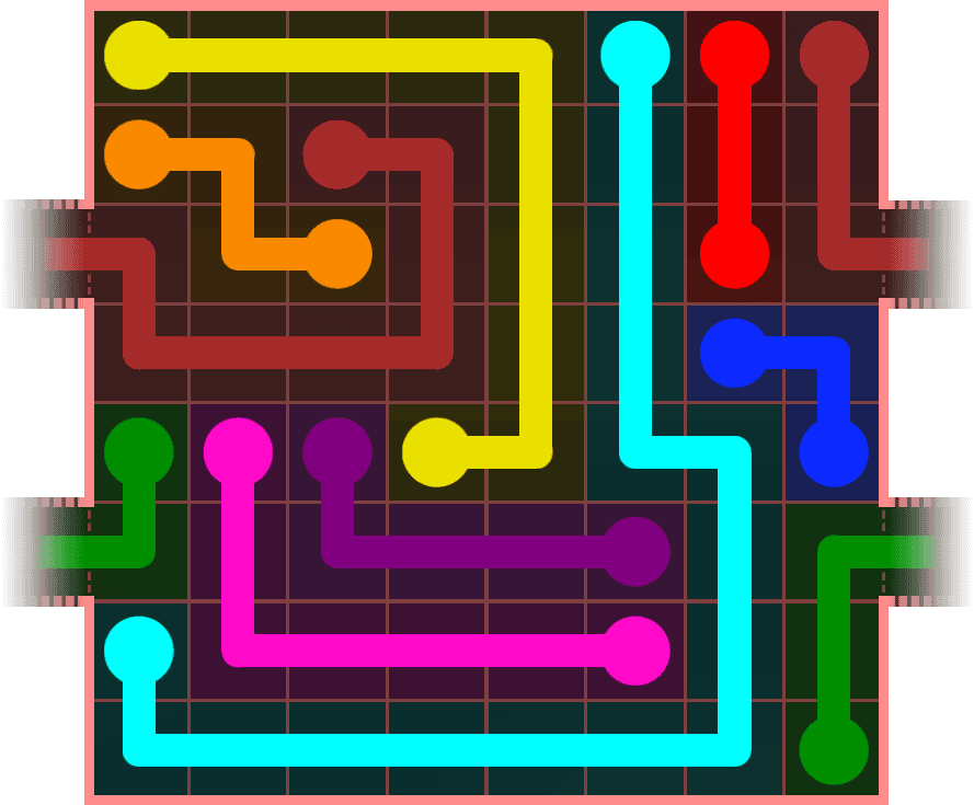 Flow Free Warps 897 Solution