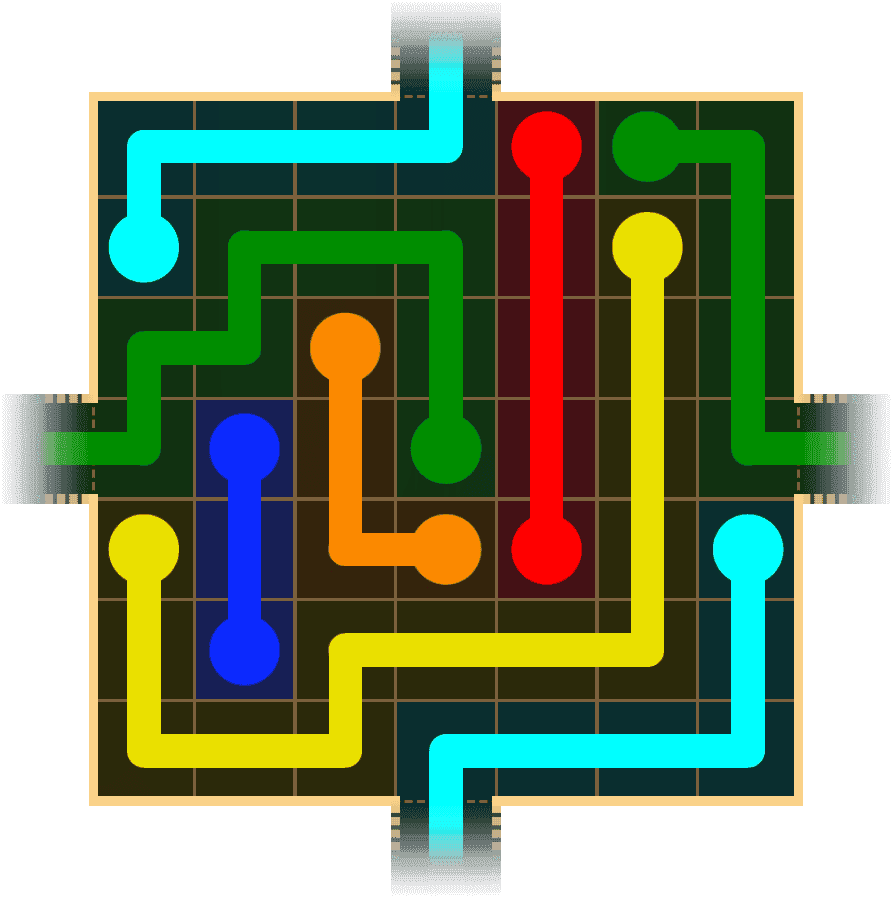 Flow Free Warps 1543 Solution