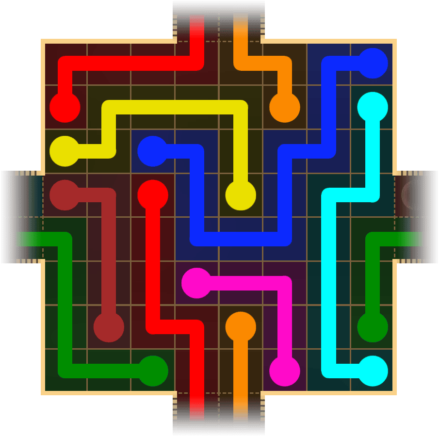 Flow Free Warps 1672 Solution