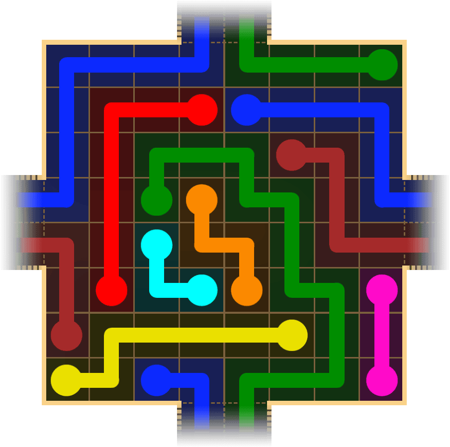 Flow Free Warps 1800 Solution