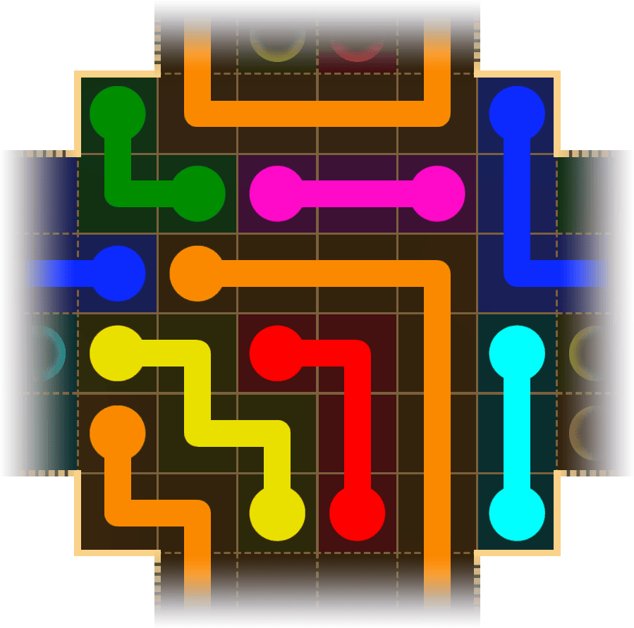 Flow Free Warps 1740 Solution