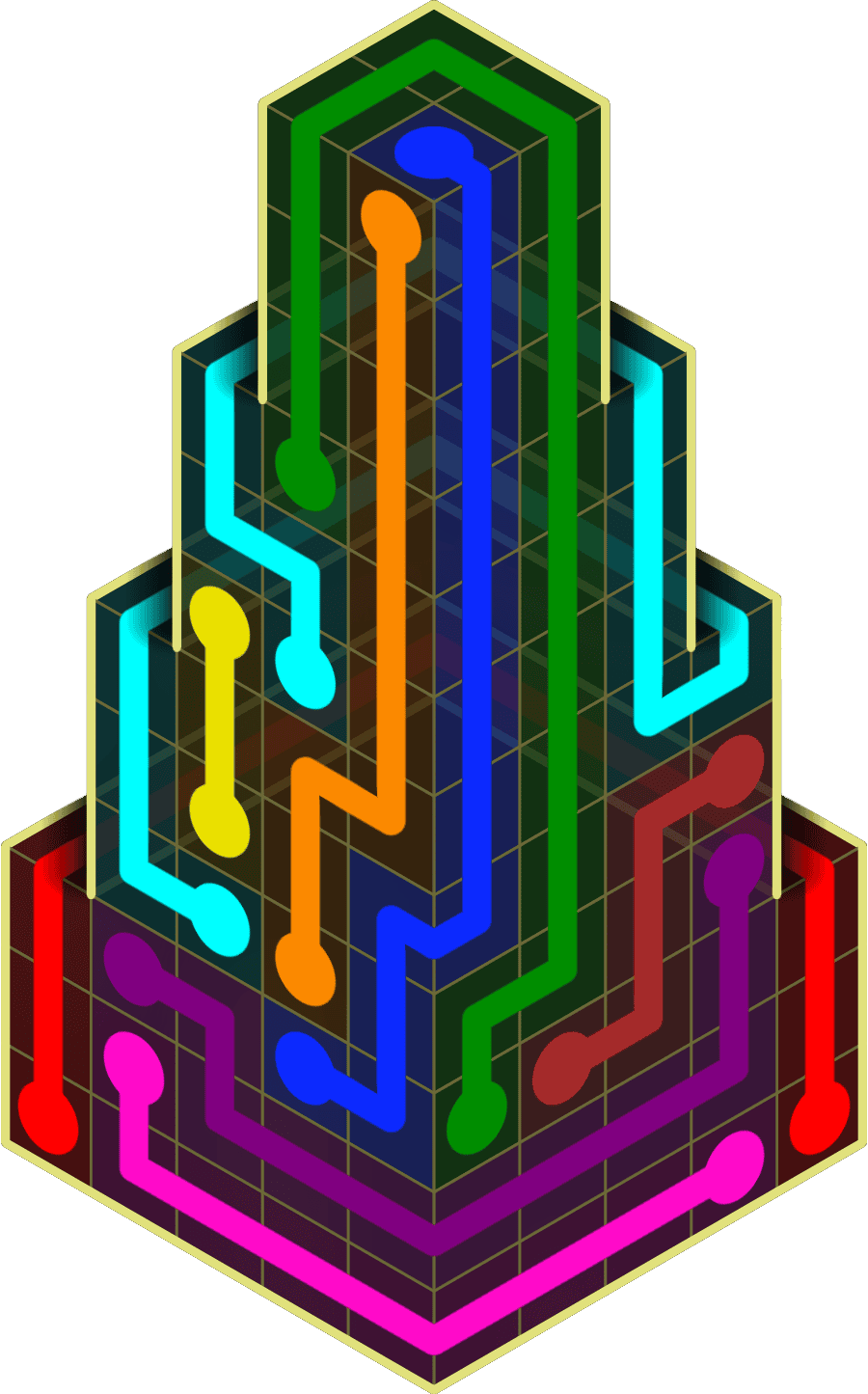 Flow Free Warps 2180 Solution