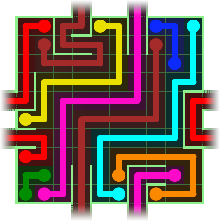 Flow Free Warps 2725 Solution