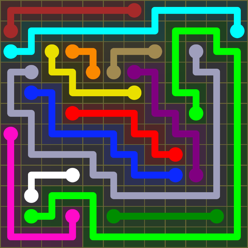 Flow Free 1648 Solution