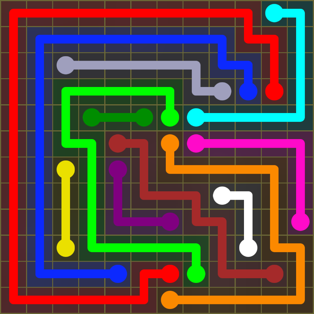 Flow Free 1531 Solution