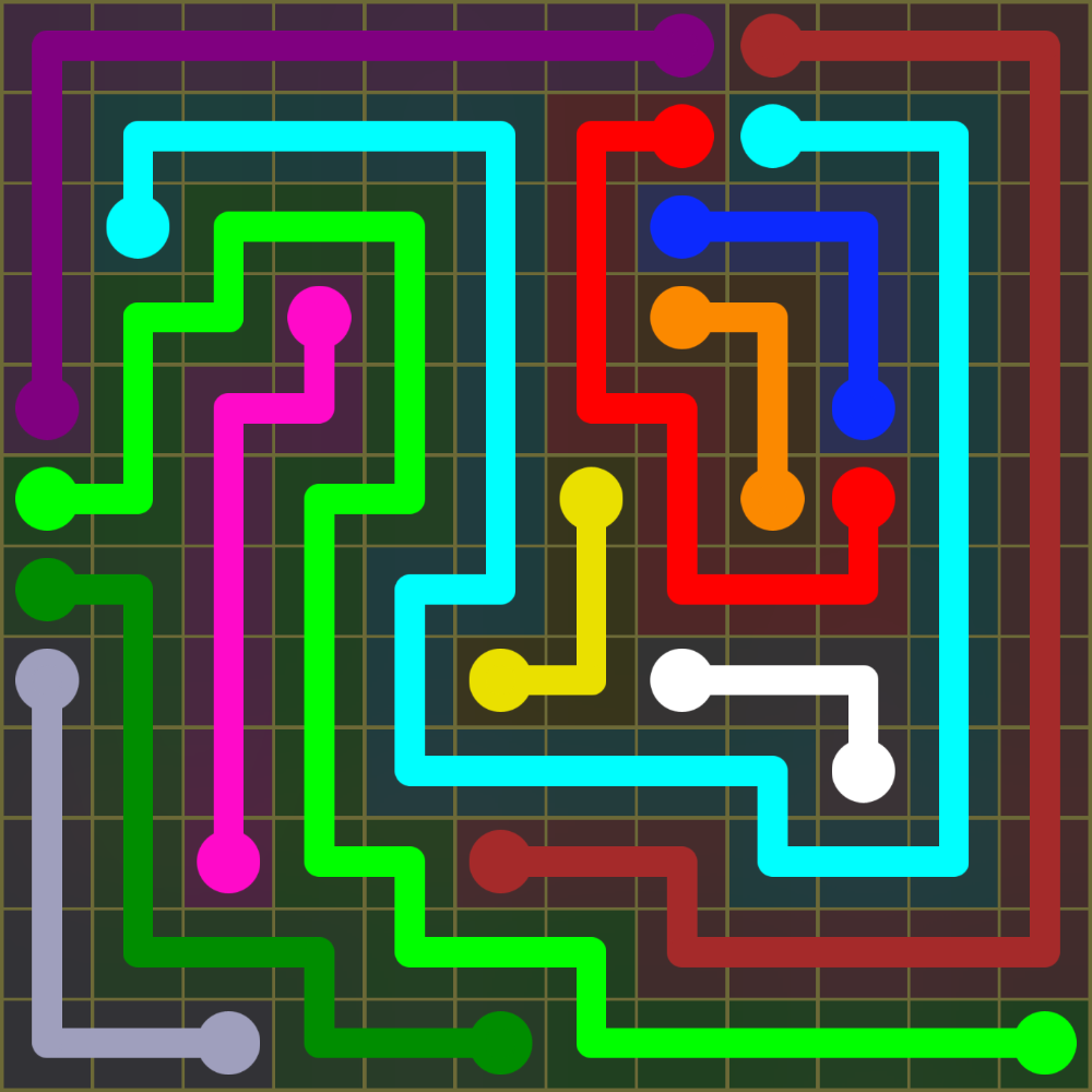 Flow Free 1549 Solution