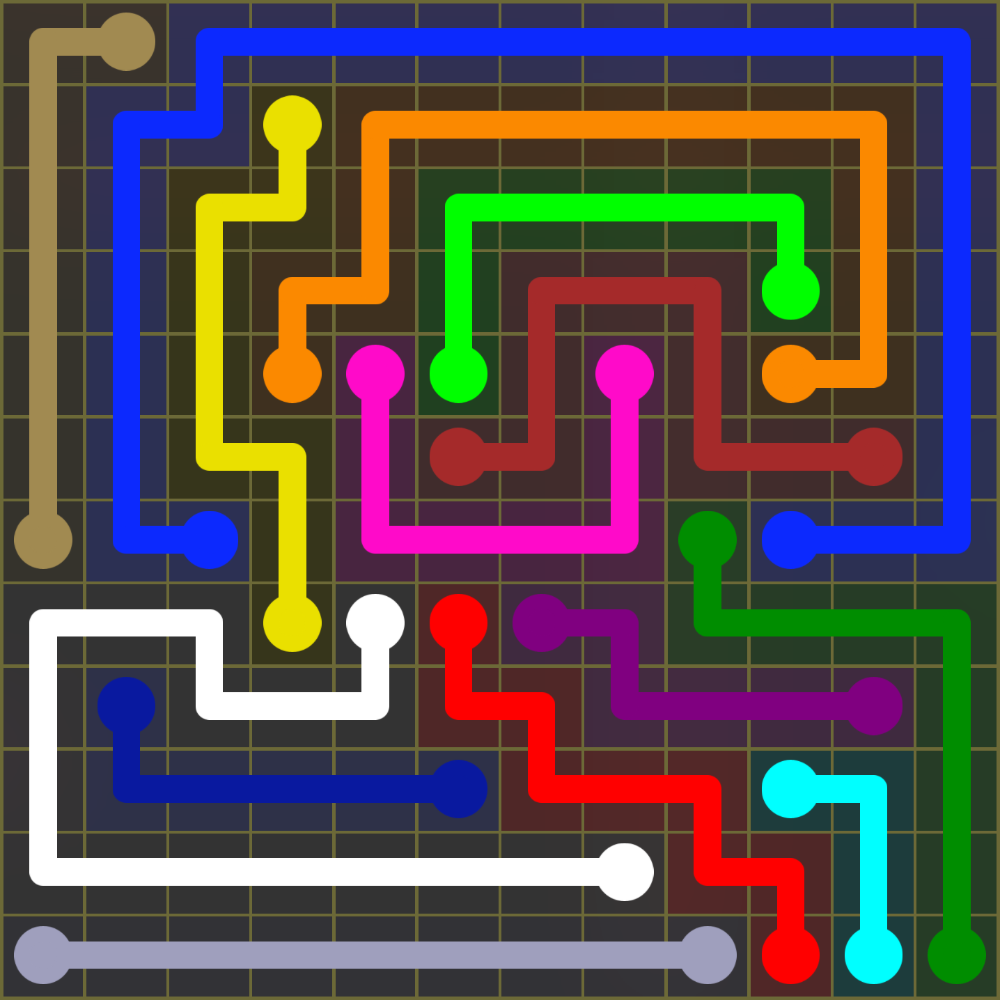 Flow Free 1619 Solution