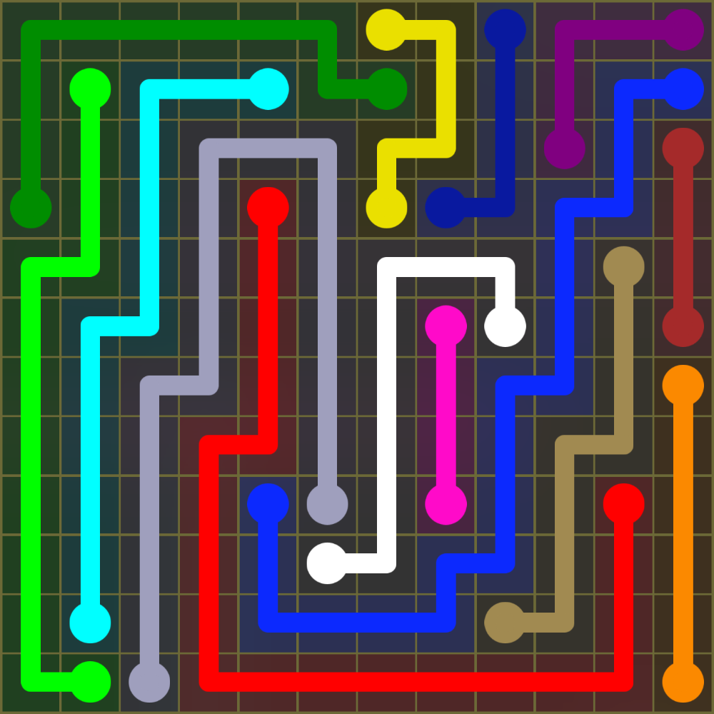 Flow Free 1596 Solution