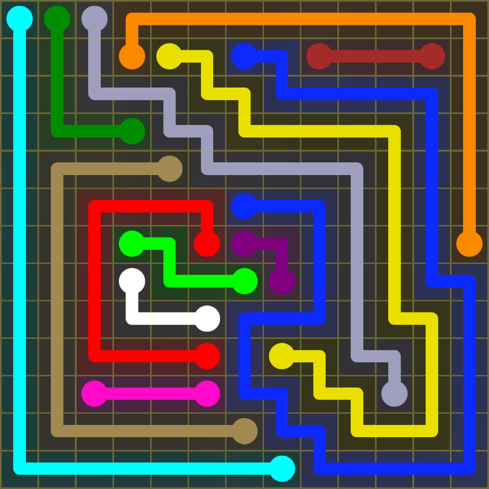 Flow Free 1729 Solution