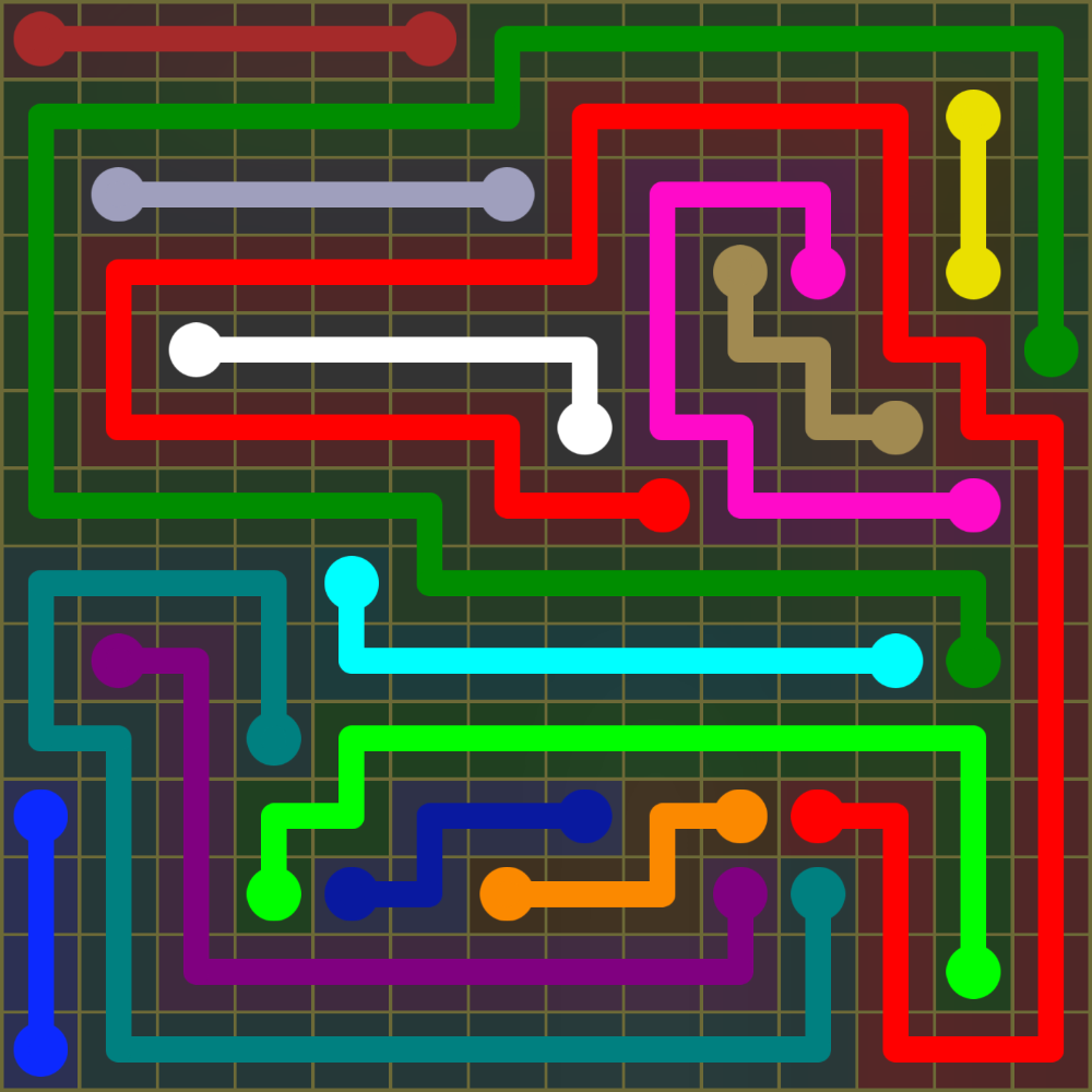 Flow Free 1802 Solution
