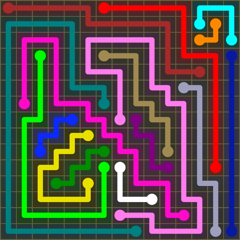 Flow Free 1951 Solution
