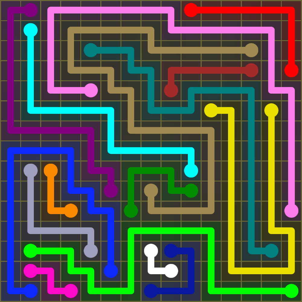 Flow Free 1961 Solution
