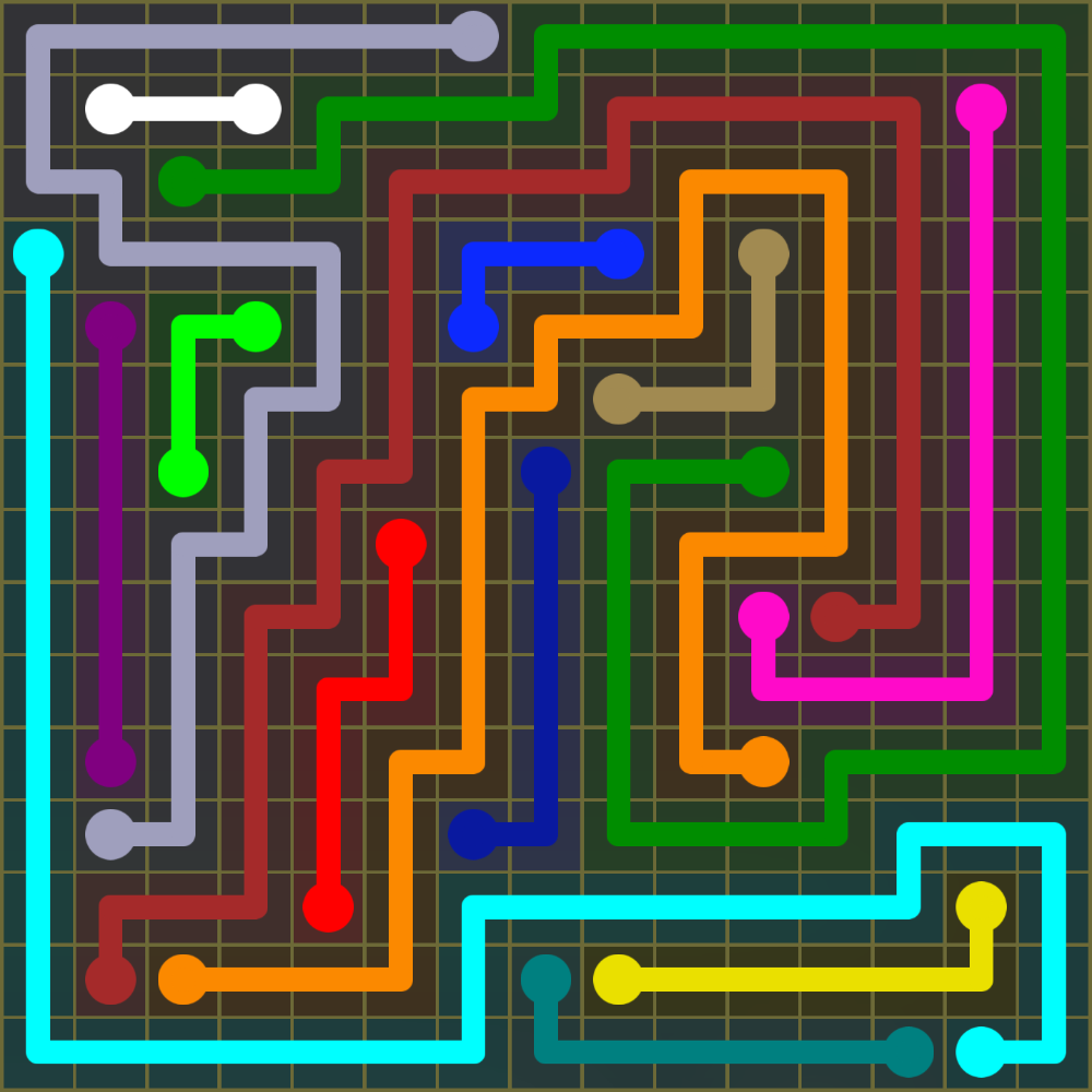 Flow Free 1964 Solution
