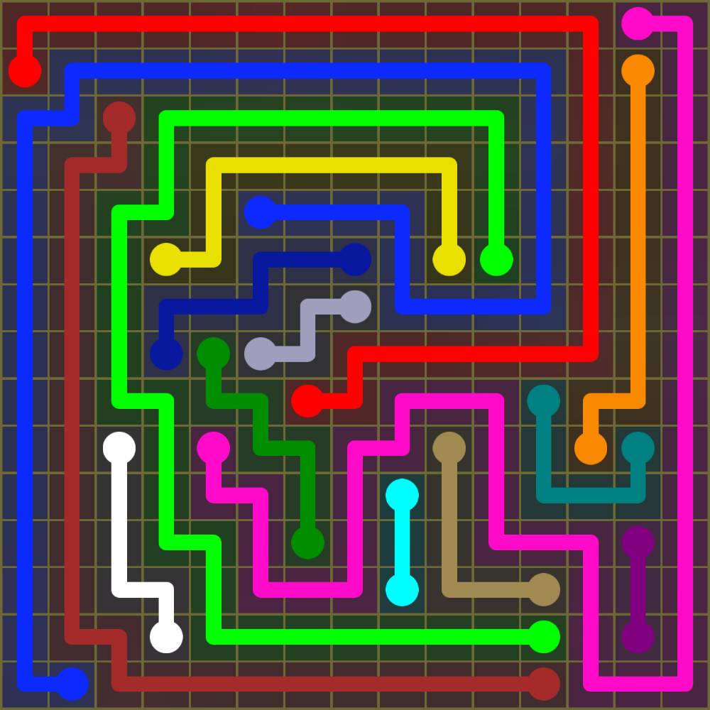 Flow Free 1968 Solution