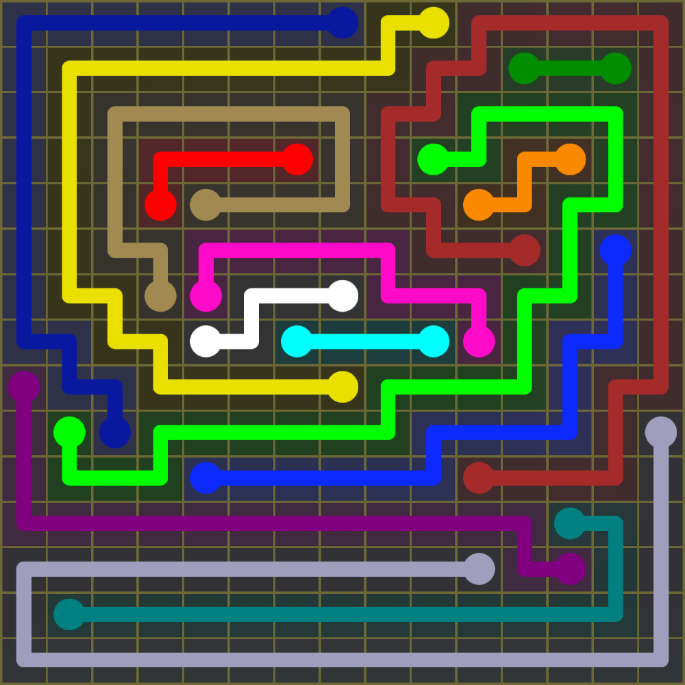 Flow Free 1953 Solution