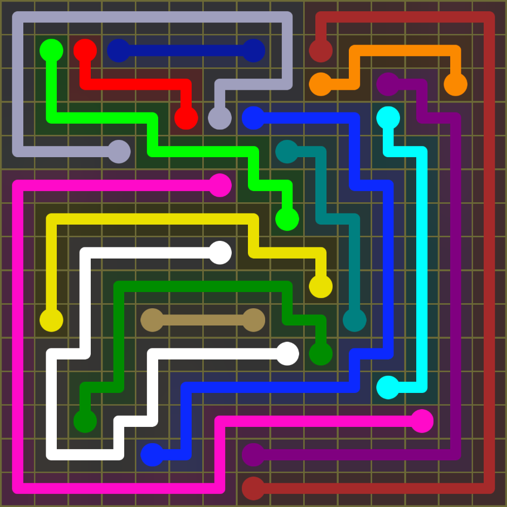 Flow Free 1954 Solution