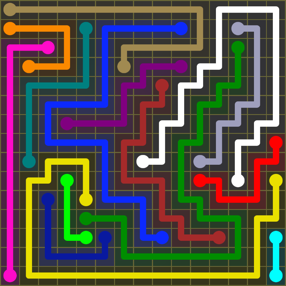 Flow Free 1957 Solution