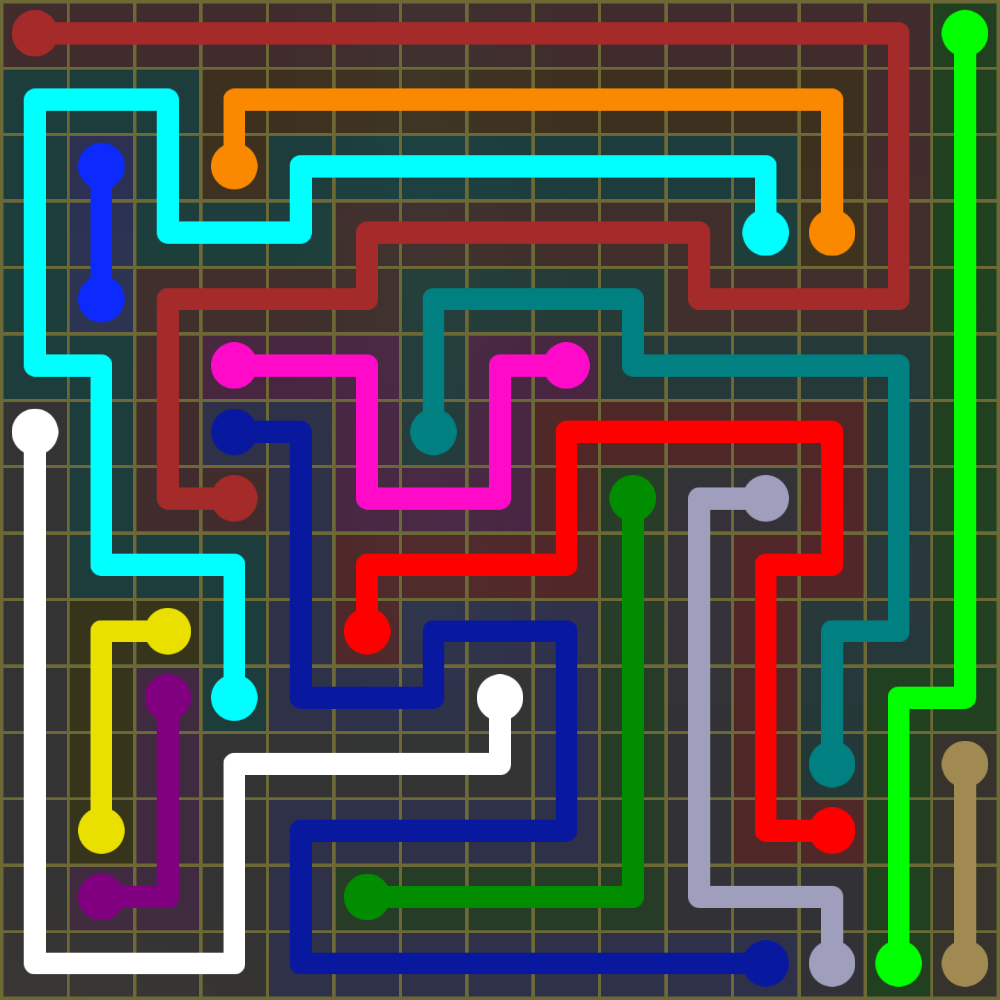 Flow Free 1958 Solution