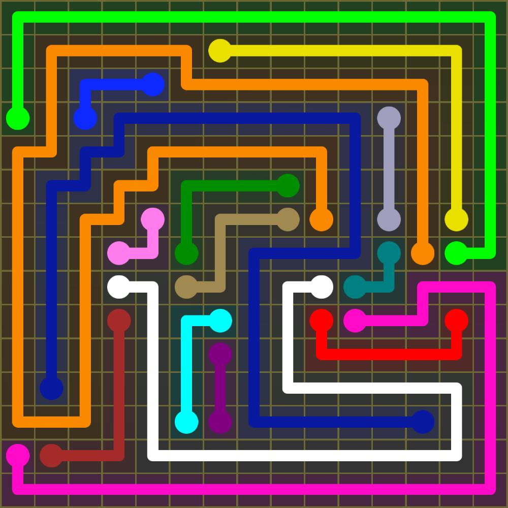 Flow Free 2069 Solution