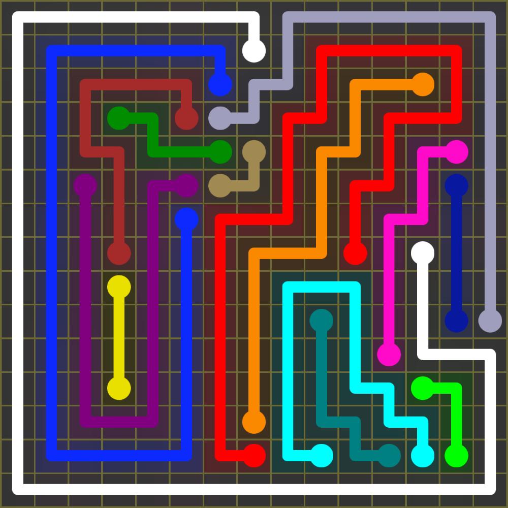 Flow Free 2044 Solution